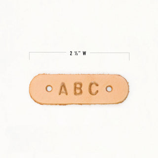 2.5" Leather Tabs - TAB2 - TAN - 5 - 7 - RD - Leather - Klum House