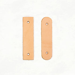 3" Leather Tabs - TAB3 - TAN - 5 - 7 - ST - Leather - Klum House
