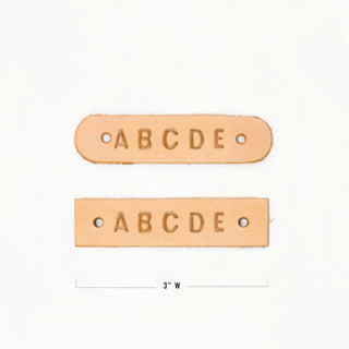 3" Leather Tabs - TAB3 - TAN - 5 - 7 - ST - Leather - Klum House