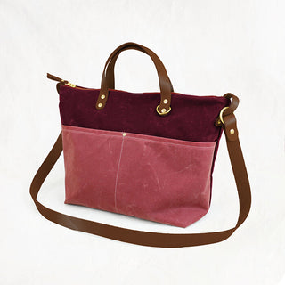 Fremont Tote Sample (Burgundy + Berry) - Shopworn