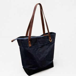 Portsmith Tote with Zipper Closure Sample (Navy + Black)