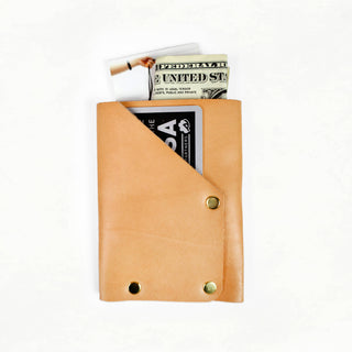 Leather Card Holder Kit - LETHR - CARD - WAL - TAN - 1 - Quick Makes - Klum House