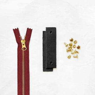 Woodland - Black Leather + Hardware Kit - WOOD - LH - BLA - RUST - BRA - Leather + Hardware Kit - Klum House