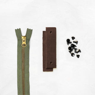 Woodland - Leather + Hardware Kit (Seconds) - WOOD - LH - BRN - SAGEZIP - MYST - SECONDS - Leather + Hardware Kit - Klum House