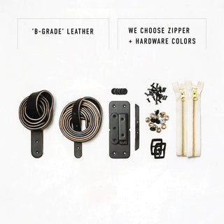 Slabtown - Leather + Hardware Kit (Seconds) - SLAB - LH - BLACK - B - Leather + Hardware Kit - Klum House